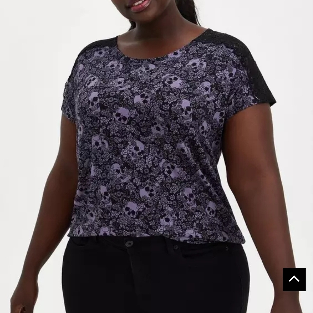 Torrid Blue Relaxed Graphic Short Sleeve Tee
